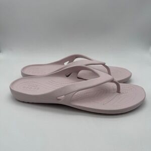 Crocs Women's Kadee‎ Pink Rubber Flip Flops Sandals Size 10 Comfort Flip Flop